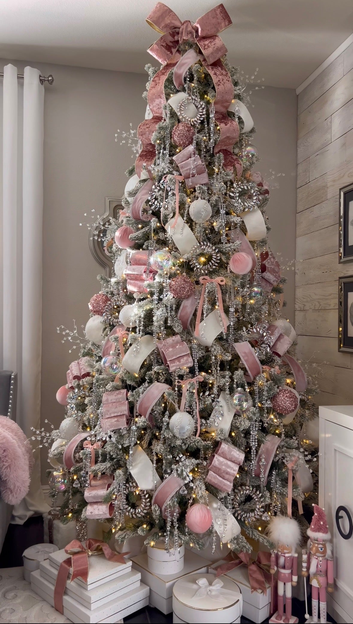 Blush Velvet Elegance Christmas Tree Bundle