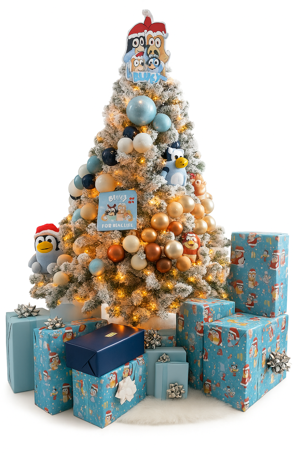 Bluey inspired Christmas tree bundle