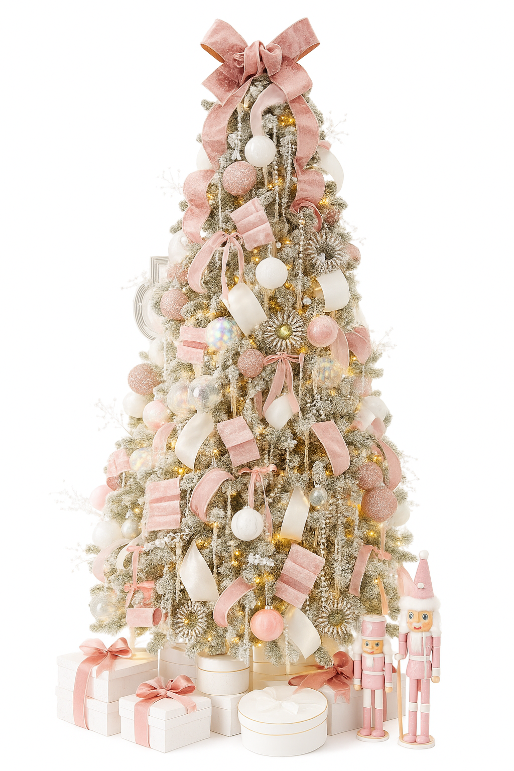 Blush Velvet Elegance Christmas Tree Bundle