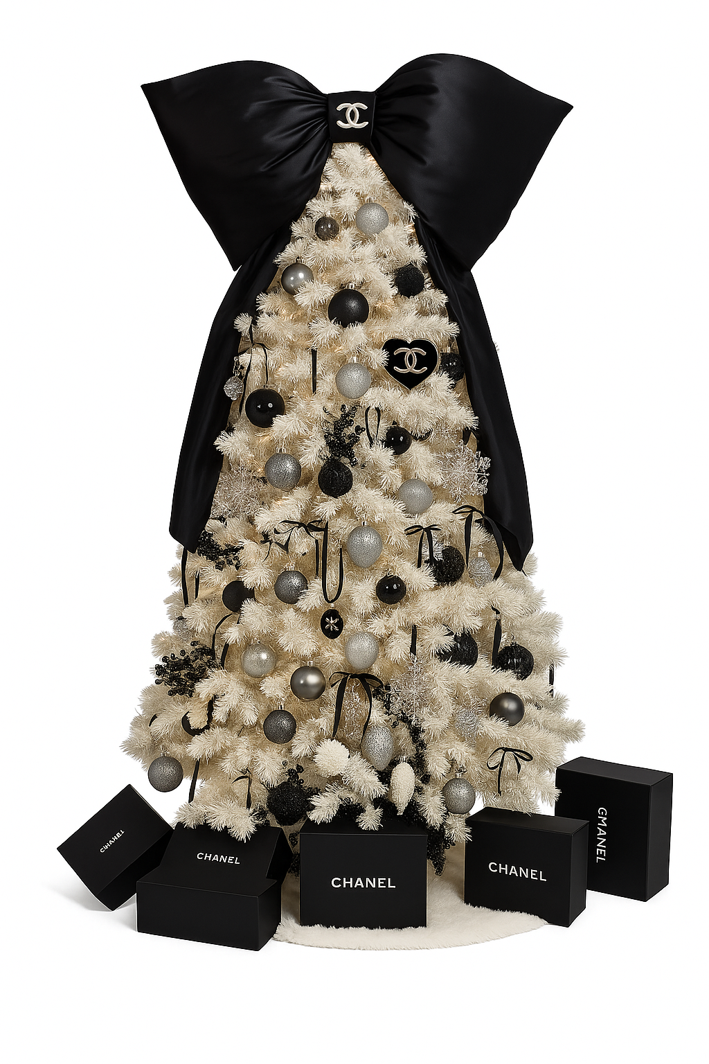 chic black bow Christmas tree bundle